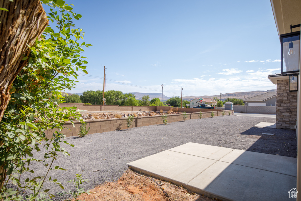 View of yard with a patio area