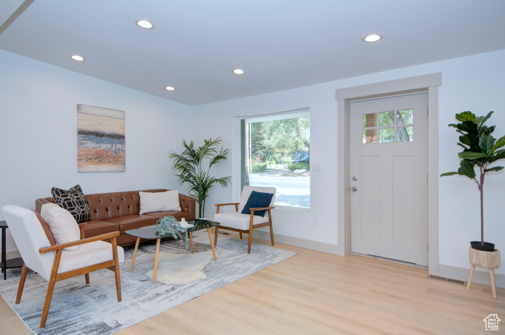 Interior space featuring light hardwood / wood-style flooring and plenty of natural light