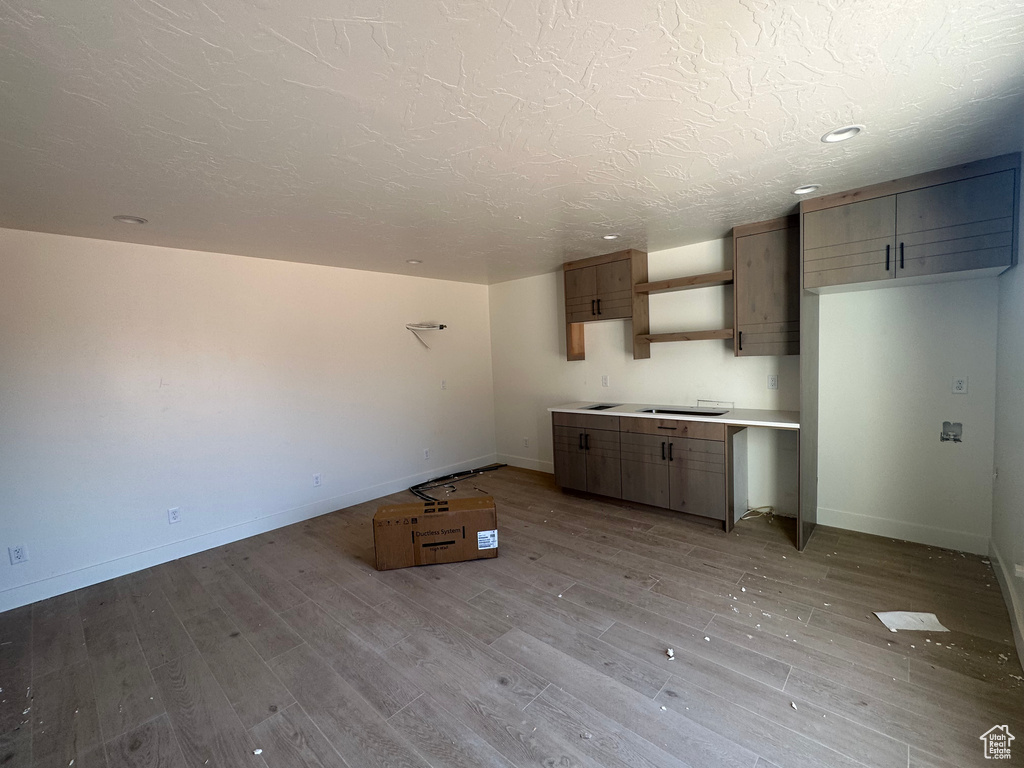 Kitchen featuring light wood-type flooring