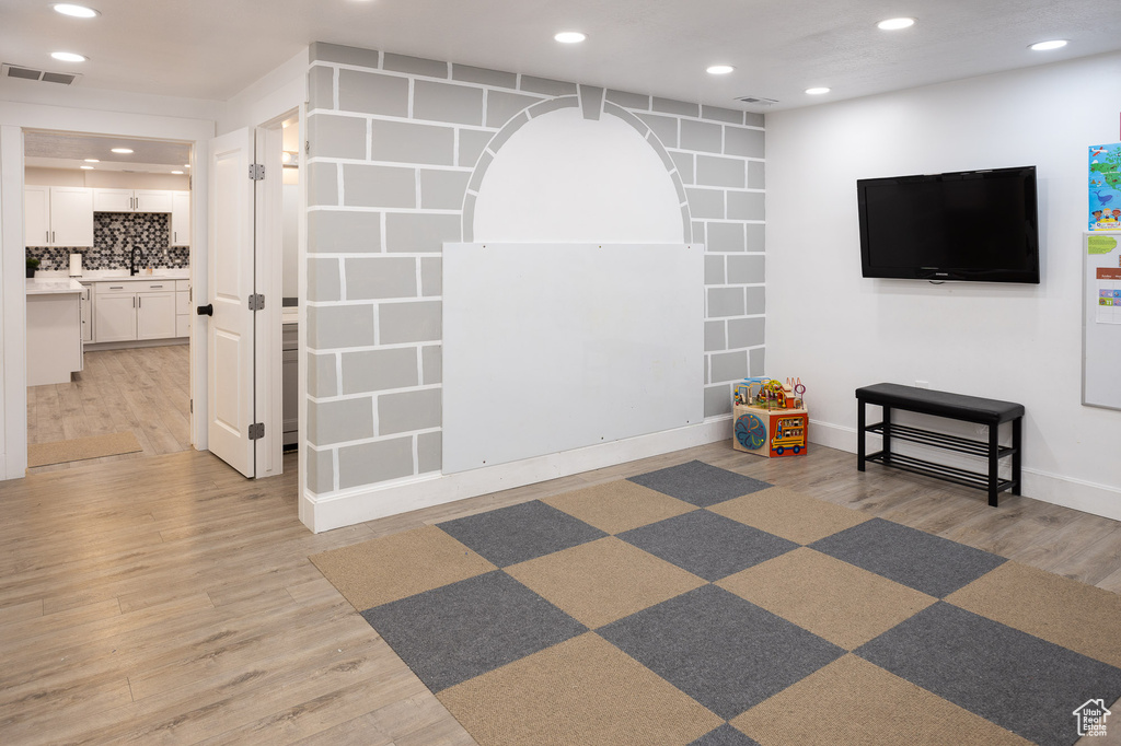 Interior space featuring light hardwood / wood-style floors