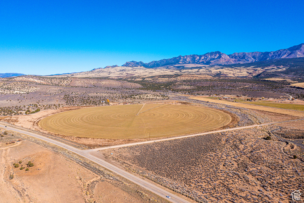 Bird's eye view featuring a mountain view