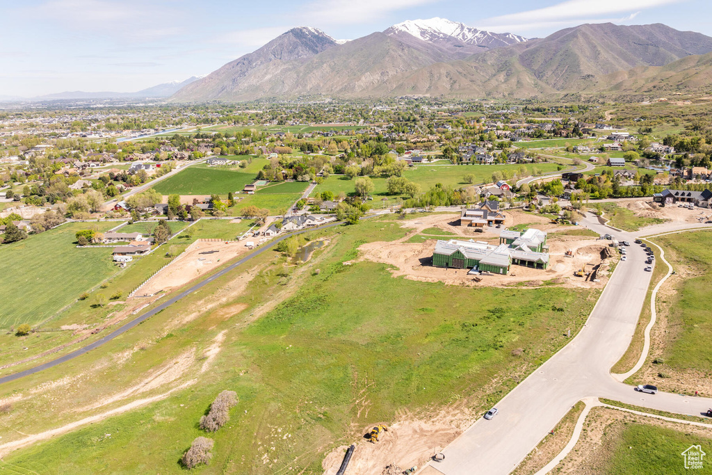 Bird's eye view featuring a mountain view