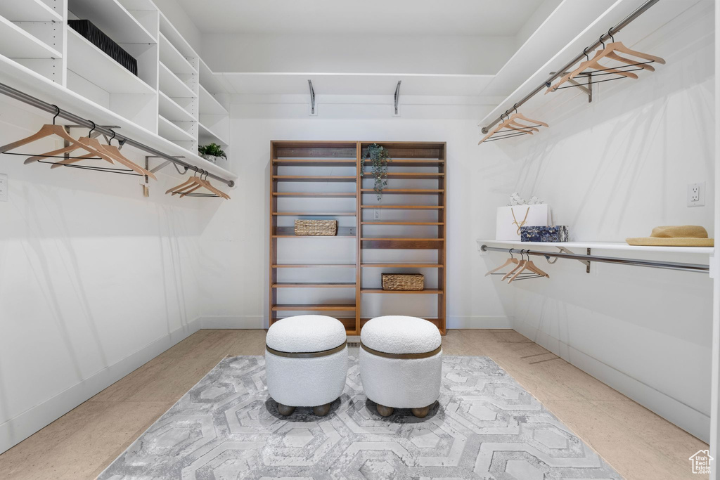View of spacious closet
