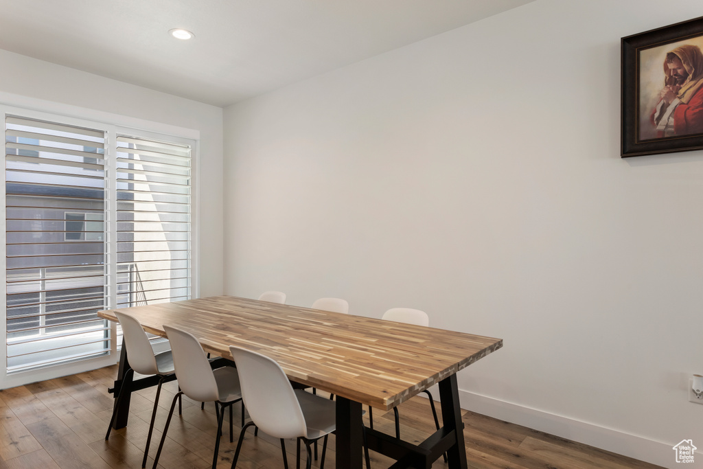 Dining room featuring dark hardwood / wood-style floors