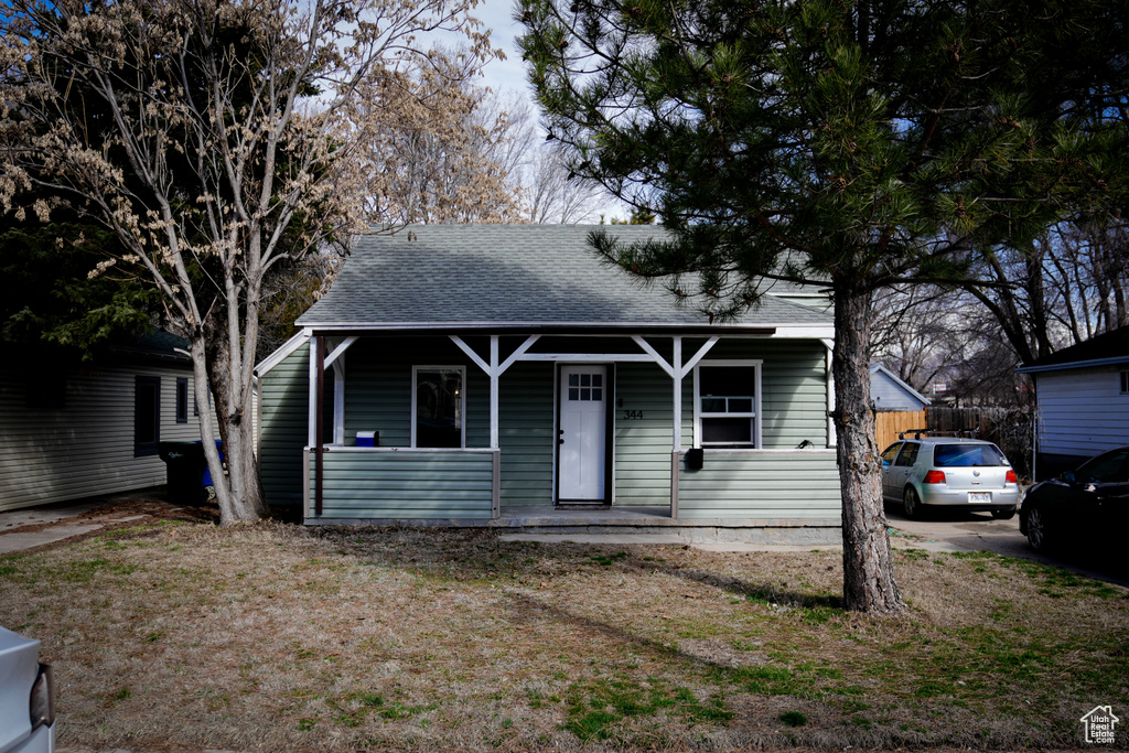 View of front of property with covered porch