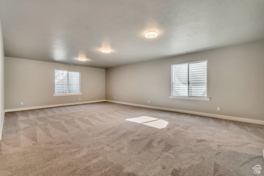 Carpeted empty room featuring a healthy amount of sunlight