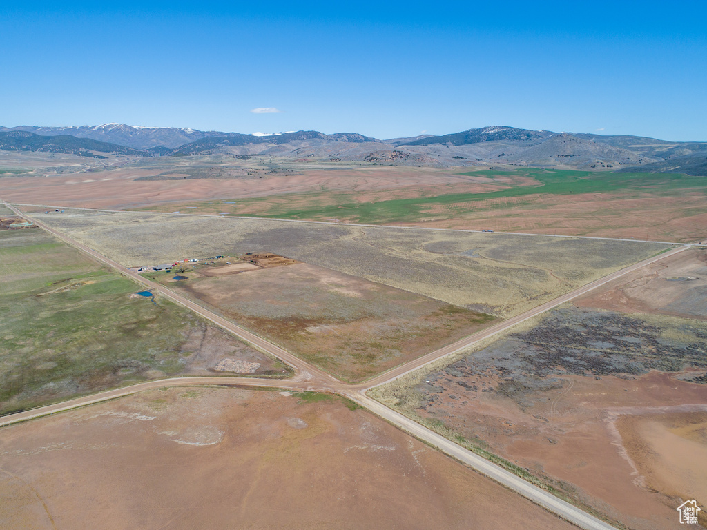 Bird's eye view with a rural view and a mountain view