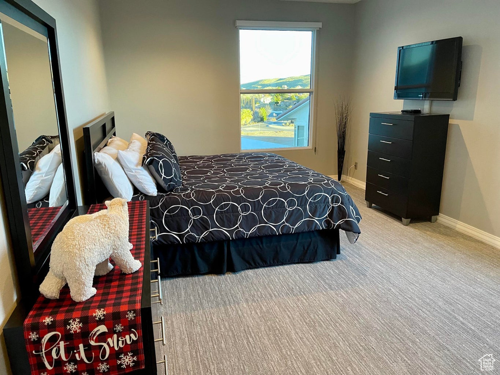 View of carpeted bedroom