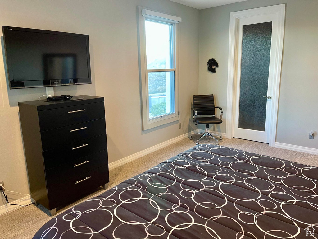 View of carpeted bedroom