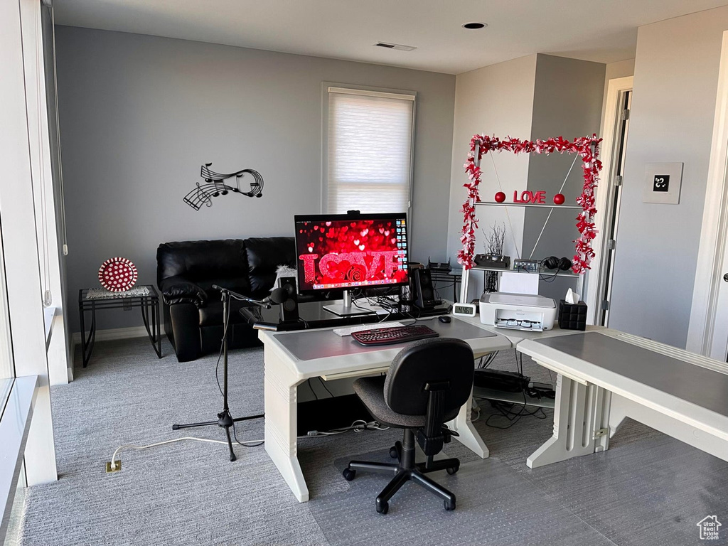 View of carpeted office