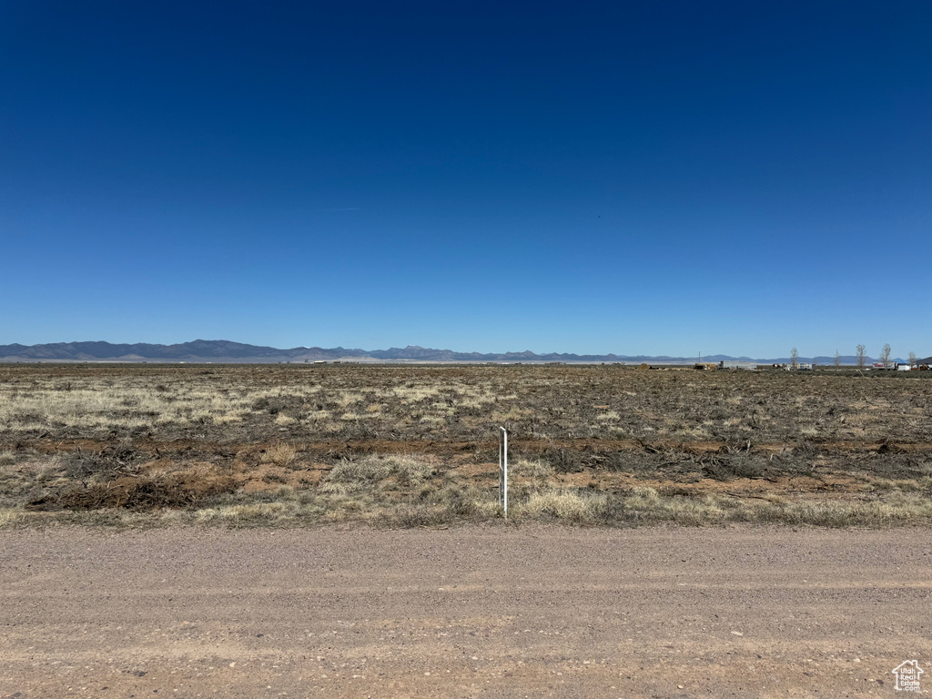 View of yard with a rural view