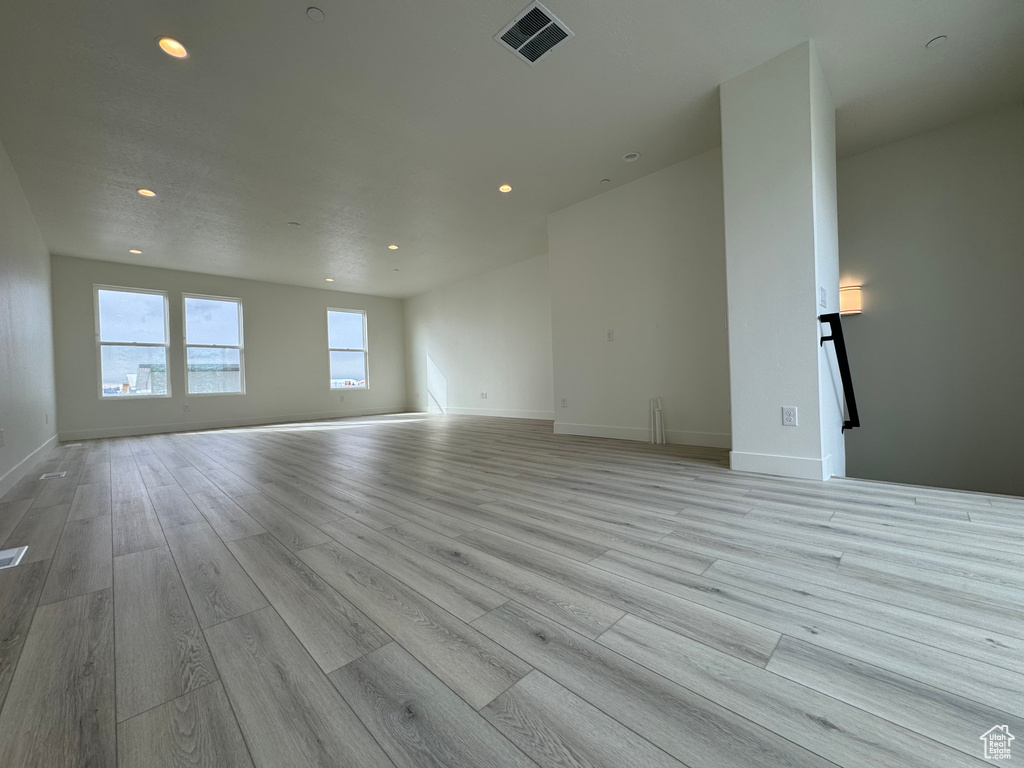 Empty room featuring light hardwood / wood-style floors