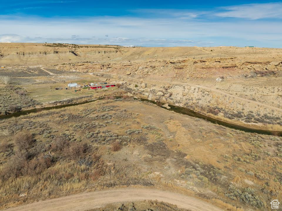 Aerial view with a rural view