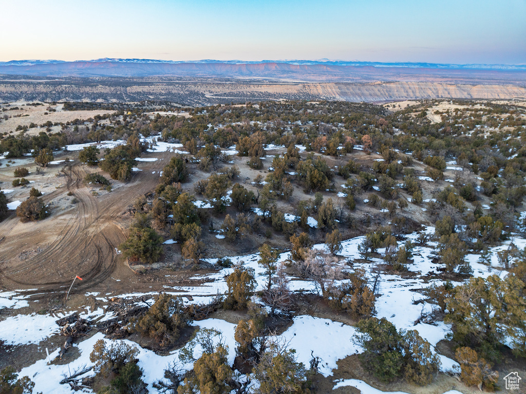 View of aerial view at dusk