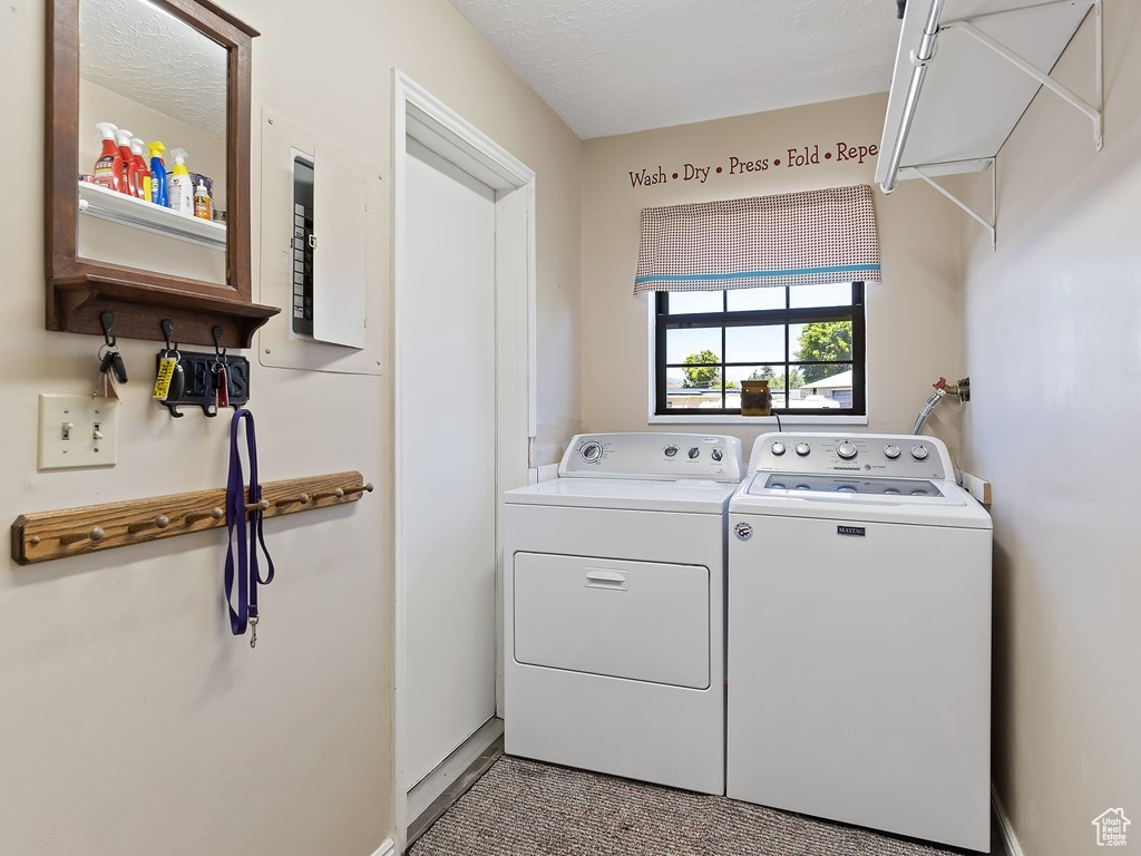 Laundry area with independent washer and dryer