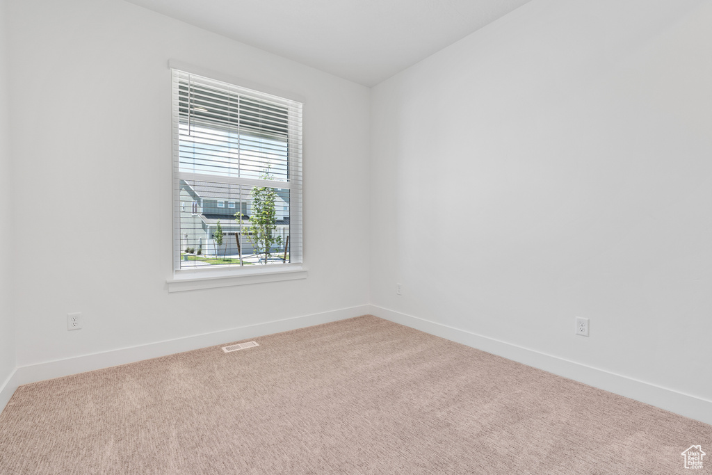 View of carpeted spare room