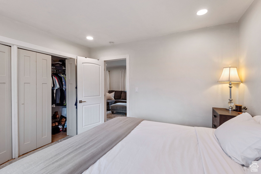 Bedroom with a closet