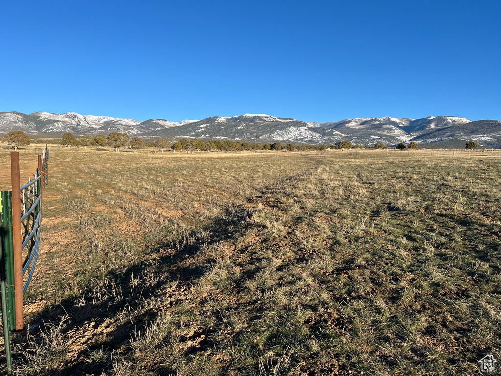 Mountain view with a rural view