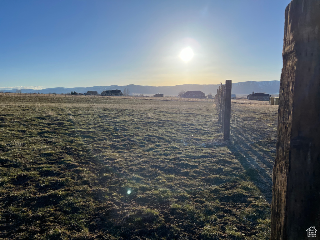 Mountain view with a rural view