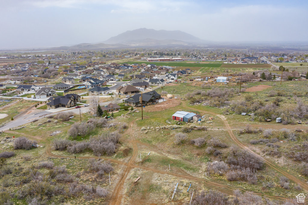 Bird's eye view featuring a mountain view