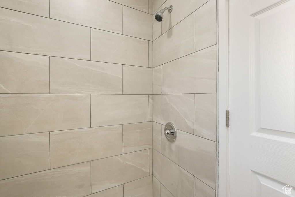 Details featuring tiled shower