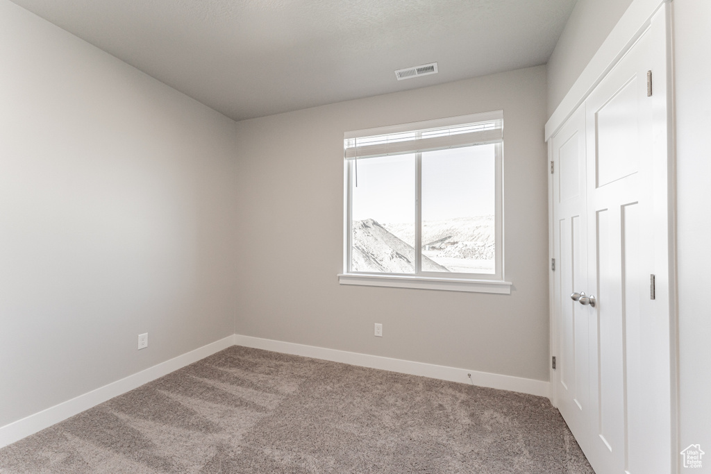 View of carpeted spare room