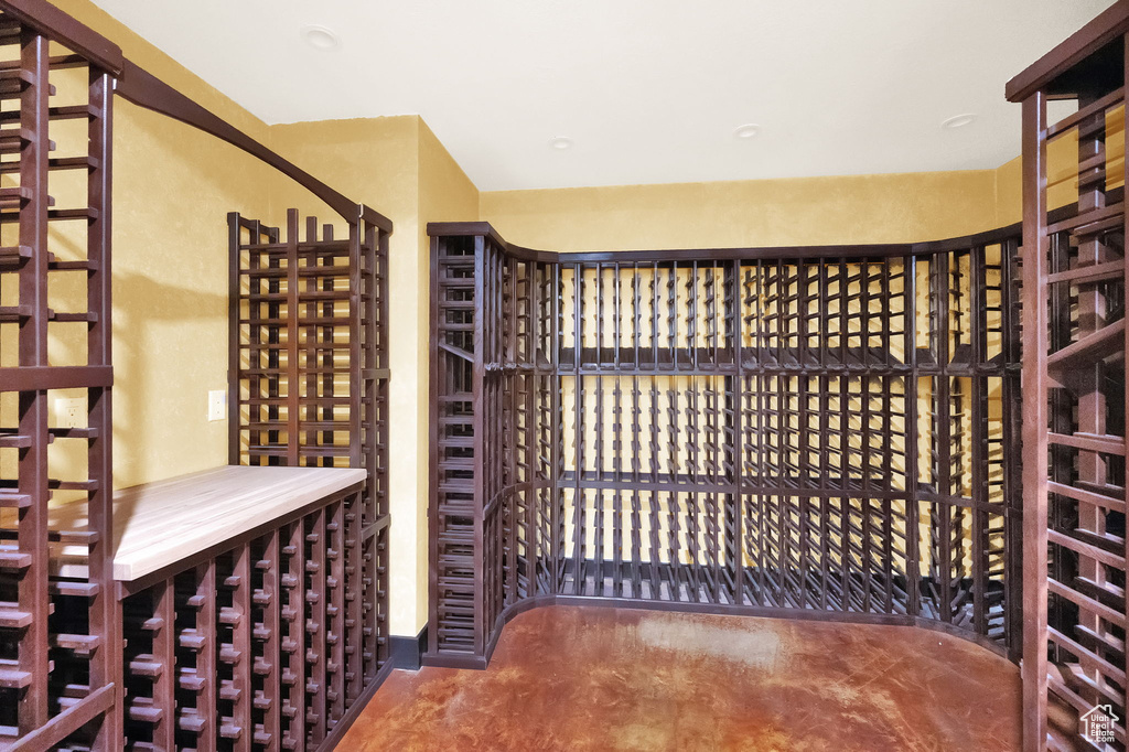 View of wine cellar