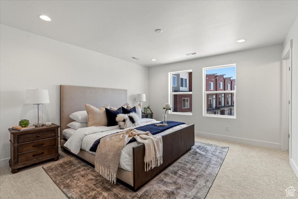 View of carpeted bedroom