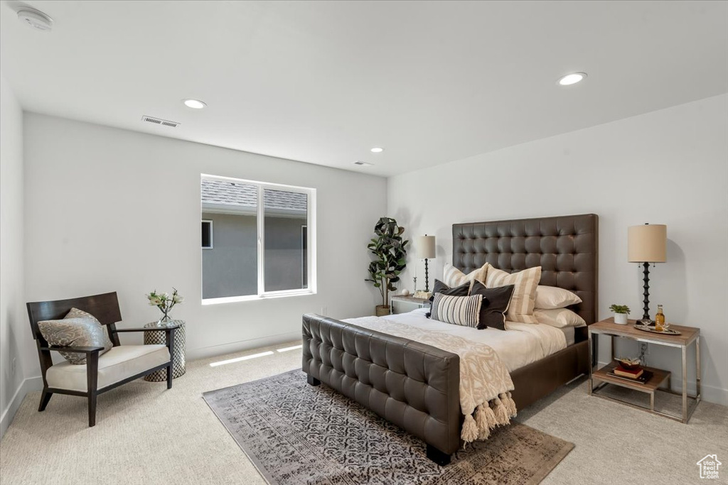 View of carpeted bedroom