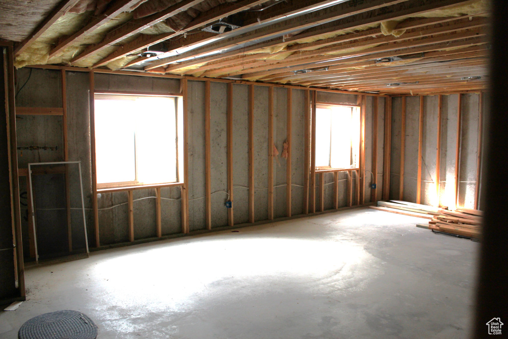 Misc room with concrete flooring