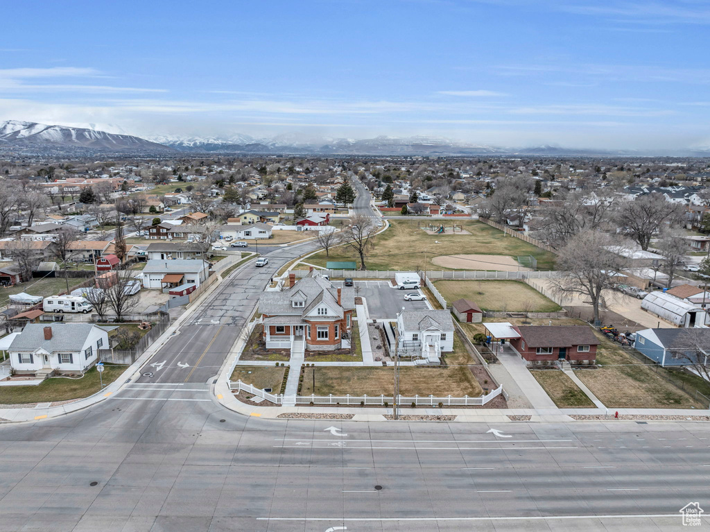 Bird's eye view featuring a mountain view