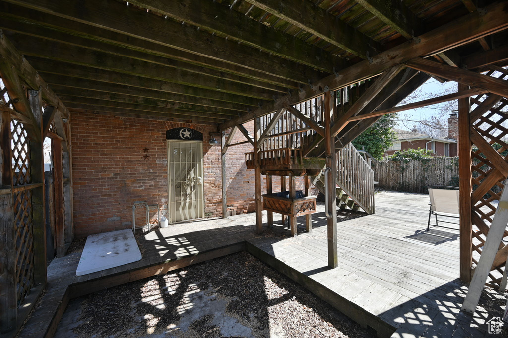 View of patio / terrace featuring a wooden deck