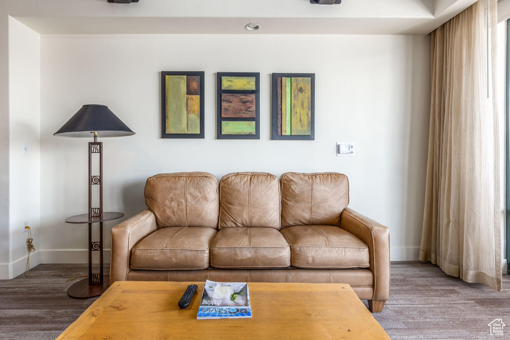 Living room featuring wood-type flooring