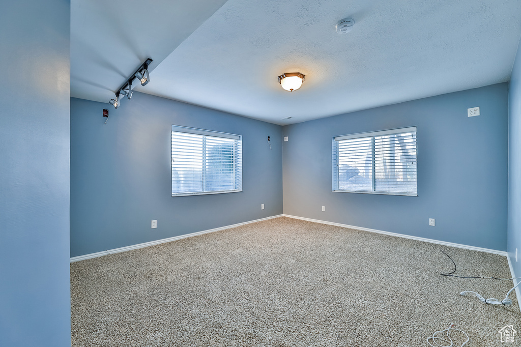 Unfurnished room featuring carpet floors and a healthy amount of sunlight