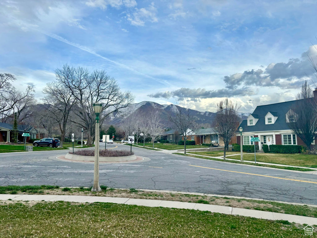 View of road featuring a mountain view