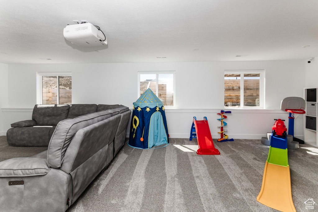 View of carpeted living room