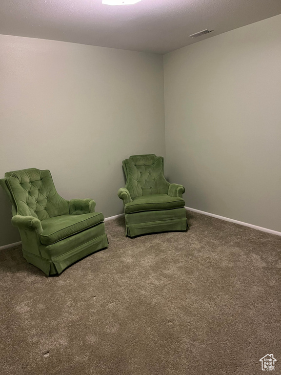 Living area featuring carpet floors