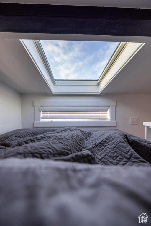 Interior space featuring a skylight