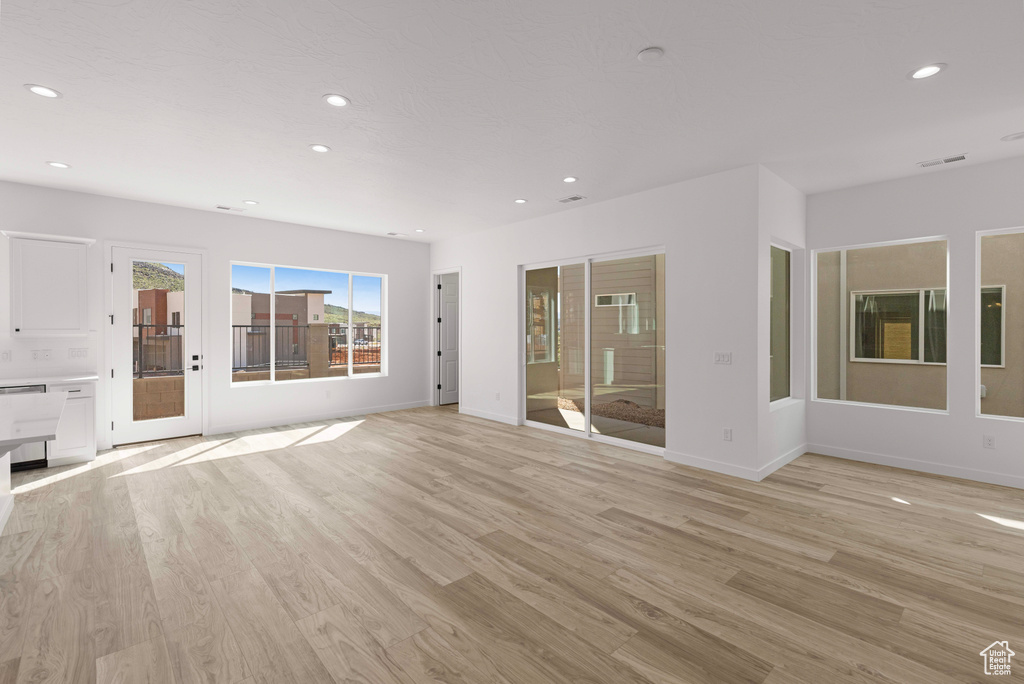 Interior space featuring light wood-type flooring