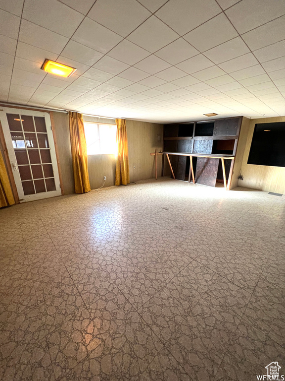 Interior space with tile floors