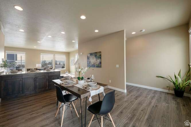 Dining room featuring dark hardwood / wood-style flooring