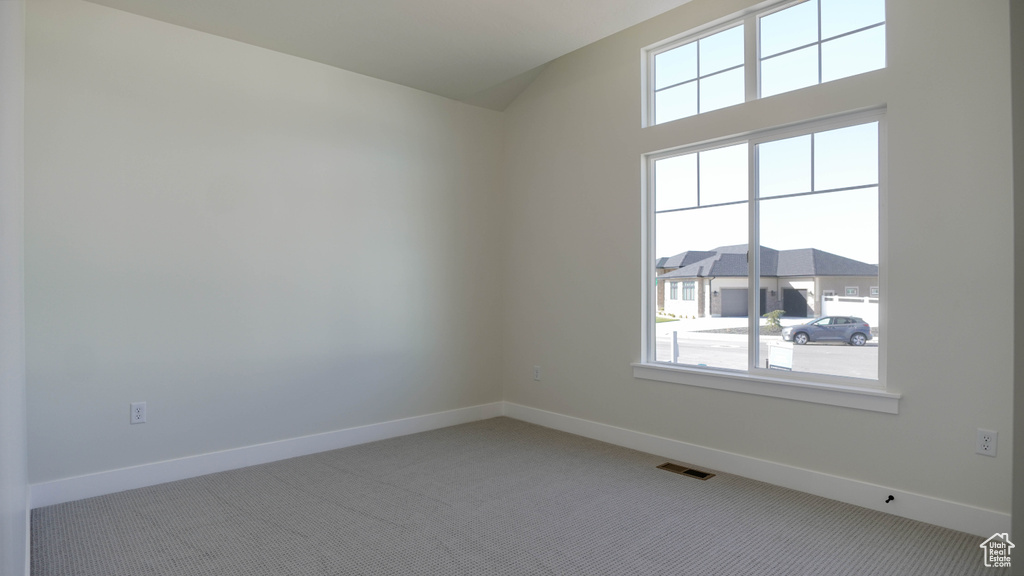 Empty room featuring light carpet and a wealth of natural light