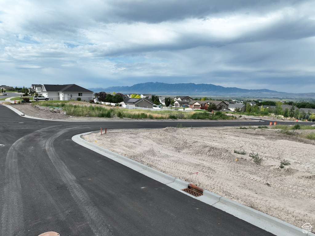 View of road with a mountain view