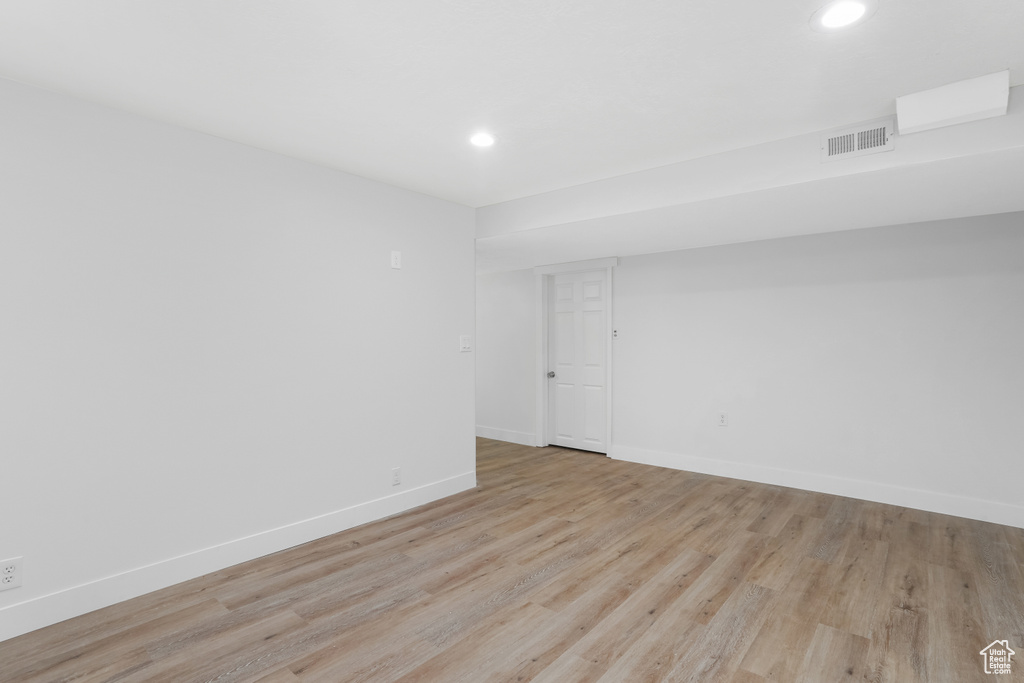 Unfurnished room featuring light hardwood / wood-style floors