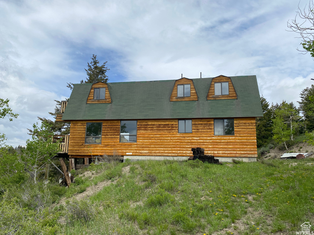 View of rear view of property