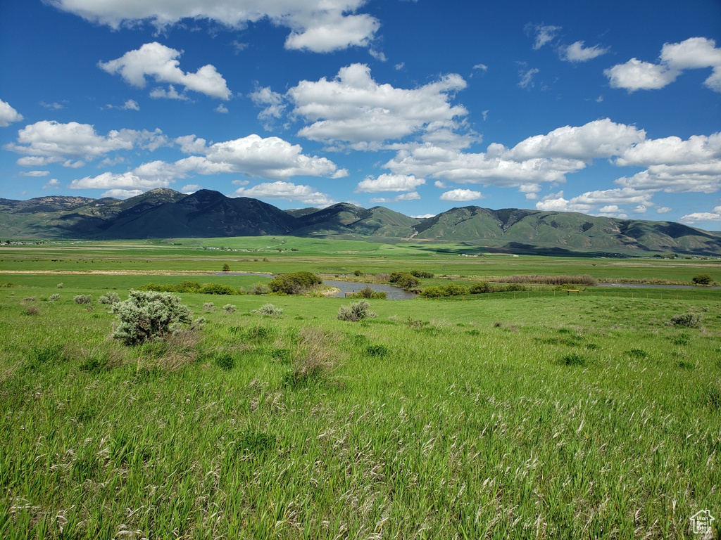 Mountain view featuring a rural view