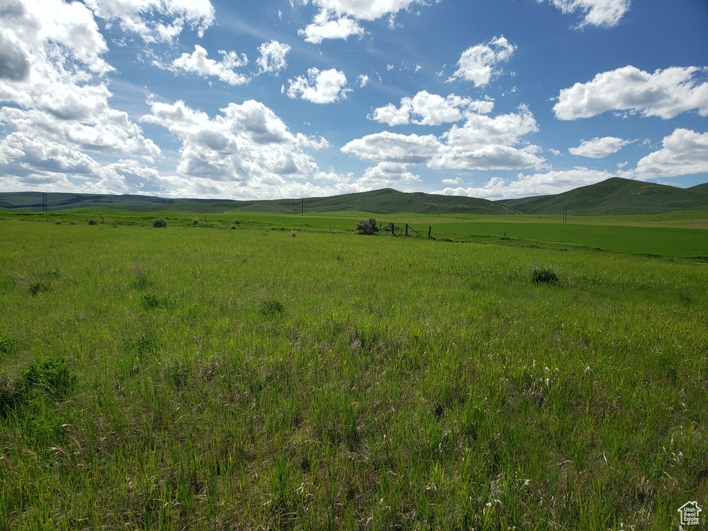 View of mountain feature with a rural view