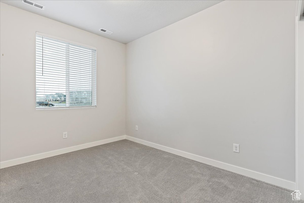 Spare room featuring plenty of natural light and light colored carpet