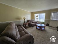Living room with crown molding