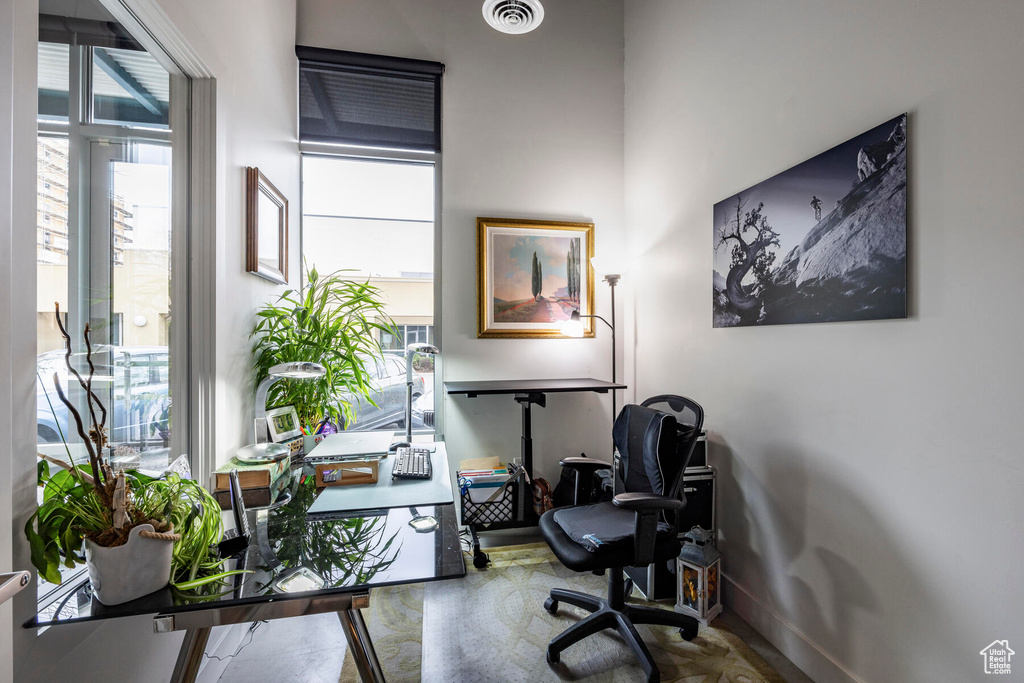 Office space featuring a wealth of natural light